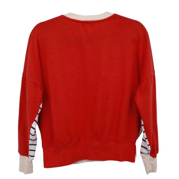 Sundry Colorblock Sweatshirt Womens 1 Cream Sporty Athletic Casual Active Wear - Picture 3 of 16